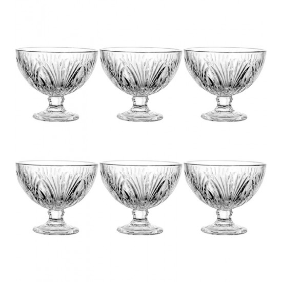 Jogo 7 Peças Para Sobremesa Dernier Em Vidro